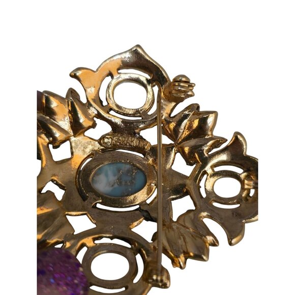 Vintage Signed Sarah Coventry Matrix Brooch (A7885) - Picture 5 of 6